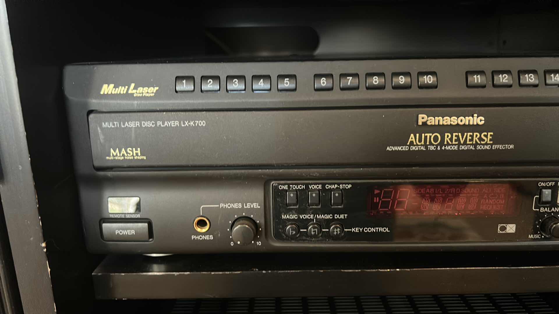 Photo 1 of PANASONIC MULTI LASER DISC KARAOKE PLAYER W MULTIPLE SONG DISCS & MICROPHONE