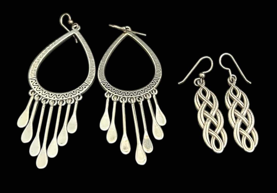 Photo 1 of 2 PRS-BRIGHTON SILVER-TONE DANGLED EARRINGS 