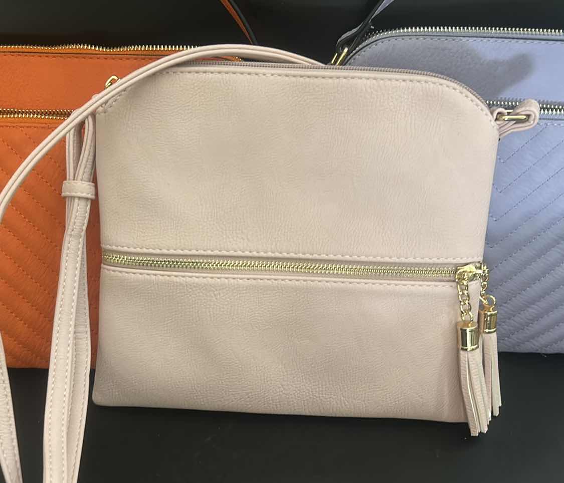 Photo 1 of 3-PUZZLE TASSLE ZIP POCKET COLORFUL CROSSBODY HANDBAGS