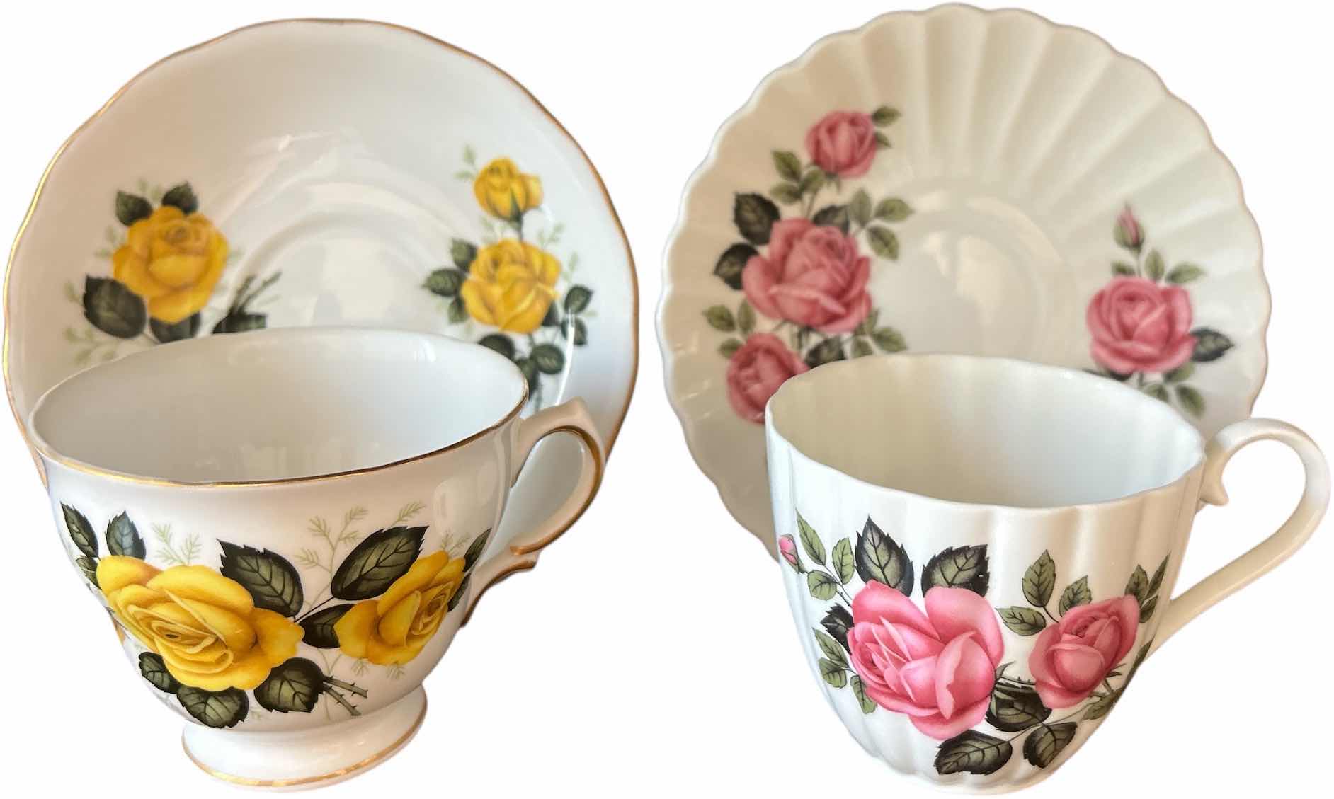 Photo 1 of 2 - BONE CHINA CUP AND SAUCERS