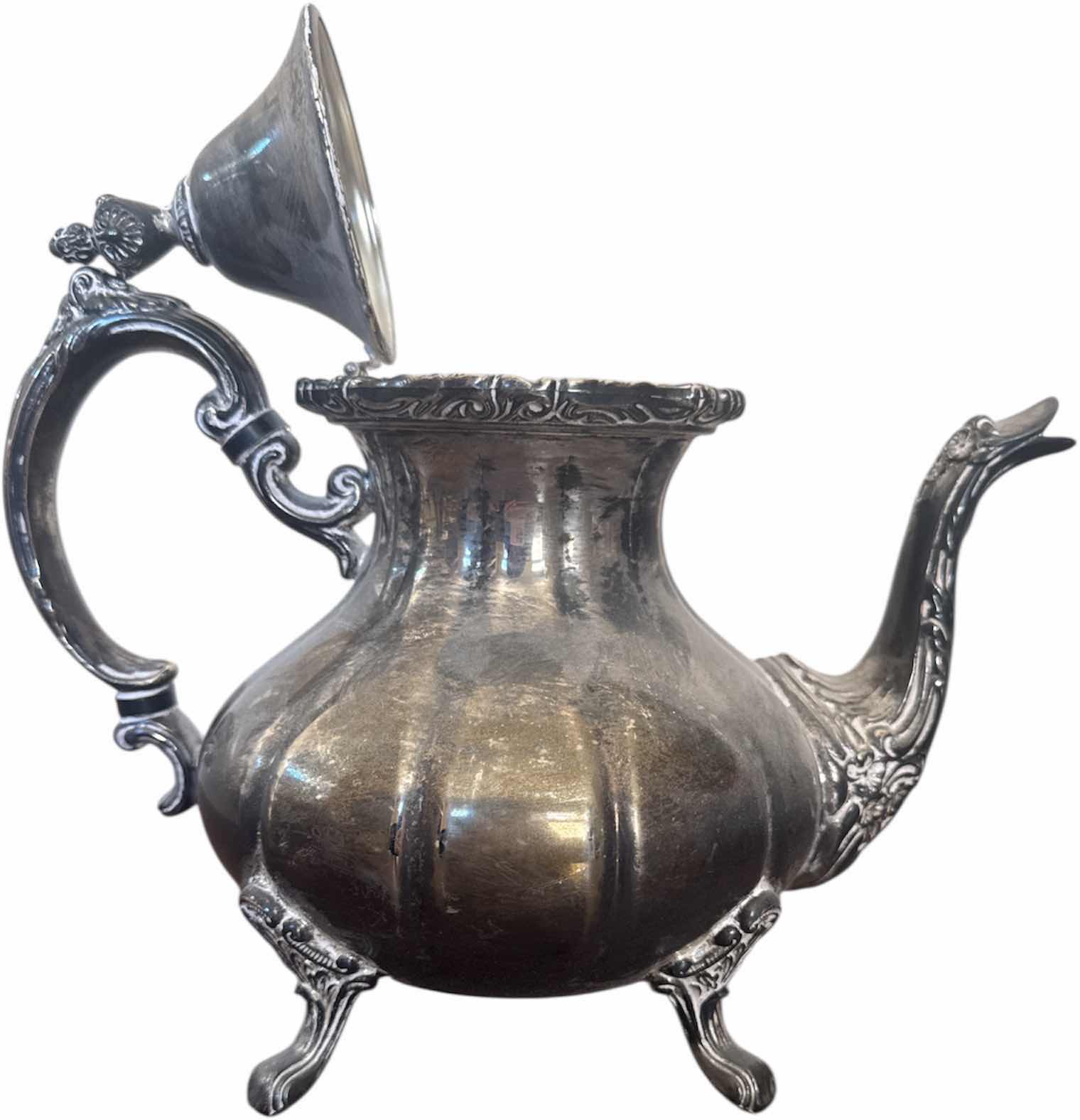 Photo 1 of 3- ANTIQUE SILVER TEA AND COFFEE SET, SHEFFIELD 

H9” AND SMALLER