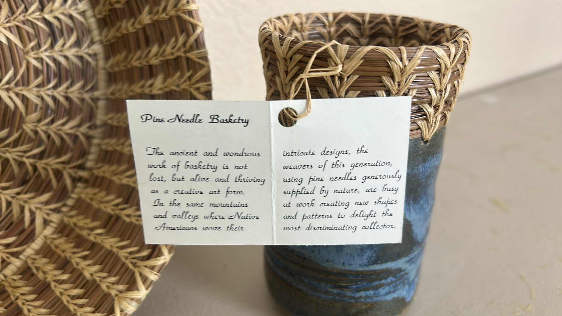 Photo 1 of 3 NEW WITH TAGS PINES AND POTS BY CAROL HANDMADE BASKETS AND MORE LARGEST 11” x H3”