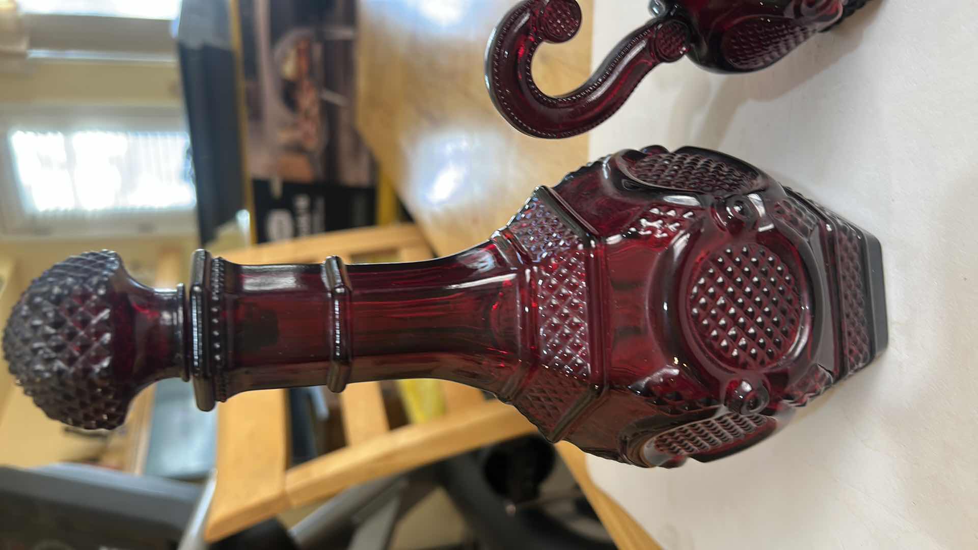 Photo 1 of 2 - VINTAGE RUBY RED PIECES FROM AVON 1876 CAPE COD COLLECTION H8.5