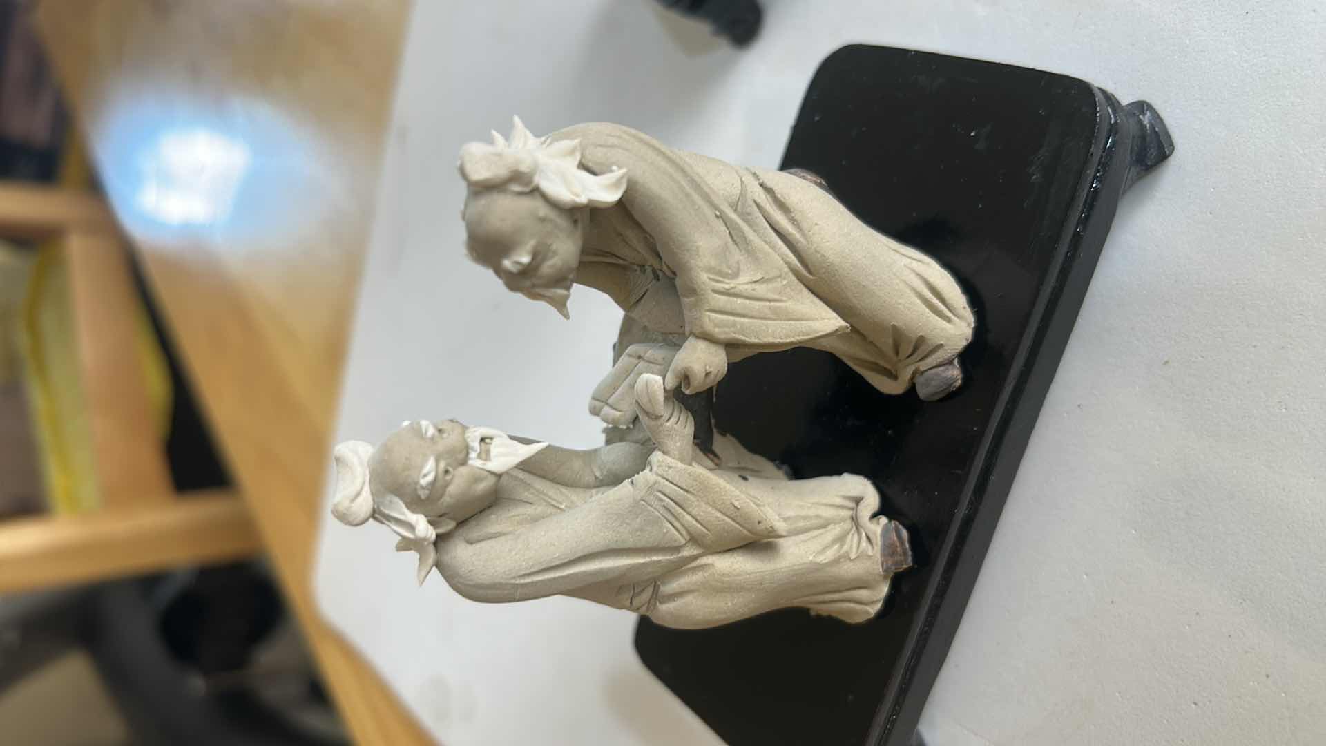 Photo 1 of 2 CHINESE HAND MADE BONSAI MUDMAN H3” FIGURINE WITH STANDS