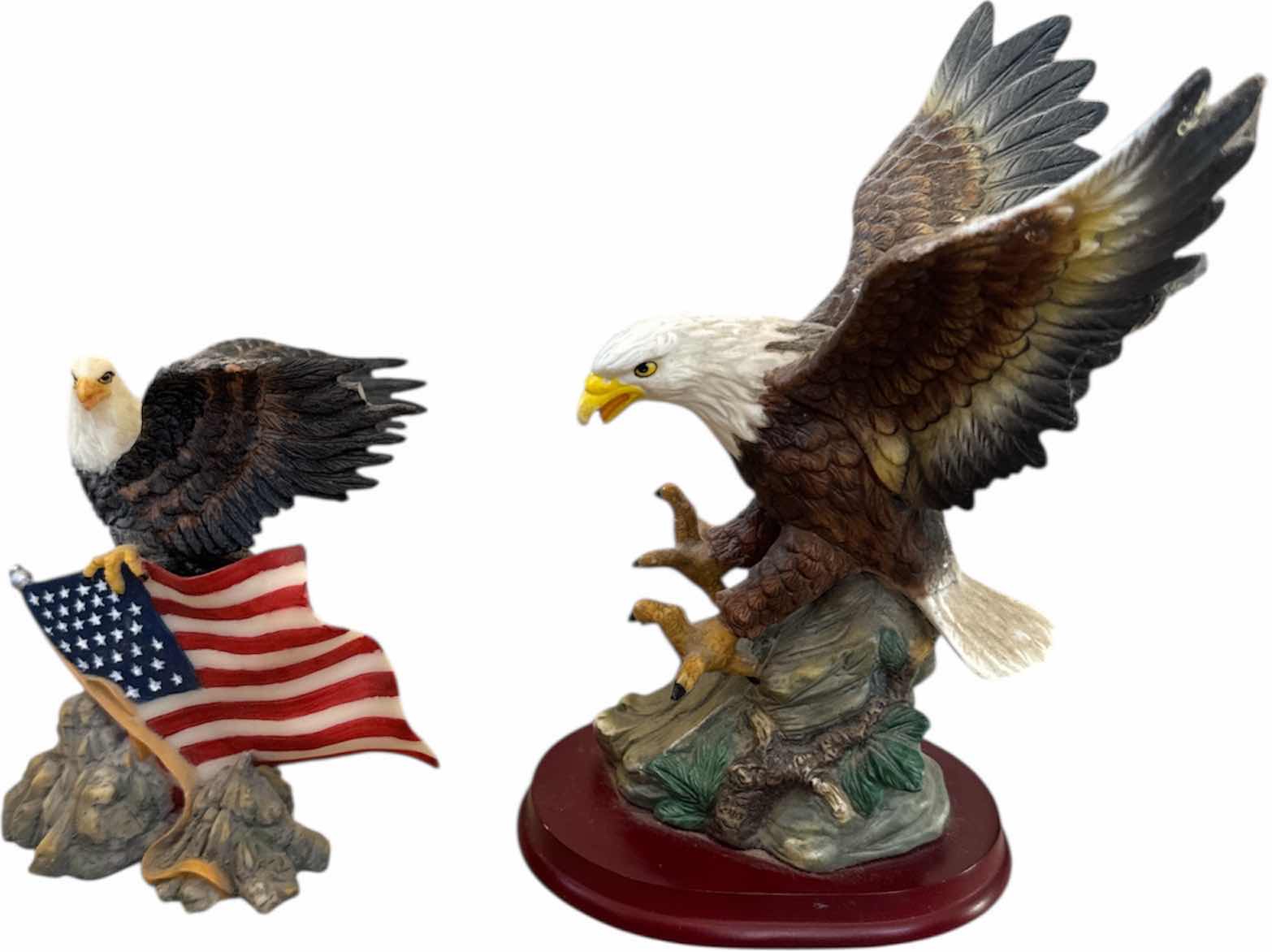 Photo 1 of 5- VINTAGE PROUD TO BE AN AMERICAN EAGLE FIGURINES,  THE GREAT SEAL OF THE UNITED STATES OF AMERICA 1776-1976 PORCELAIN WALL PLAQUE

PLAQUE
D10.25”