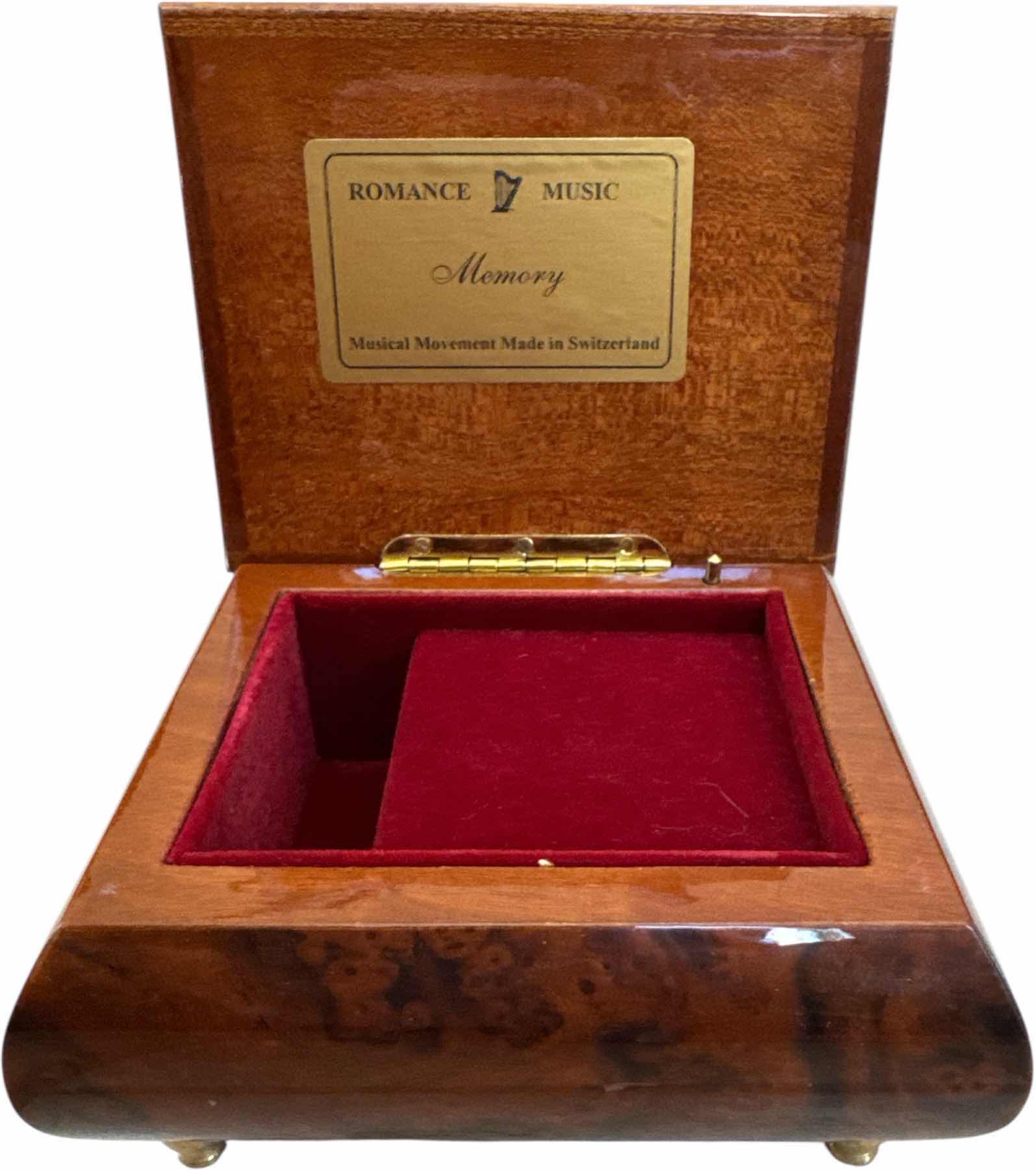 Photo 1 of 4- VINTAGE ERCOLANO WOODEN MUSIC BOX, ART OF CHOKIN GILDED WITH GOLD AND SILVER, GOLD GOBLET
