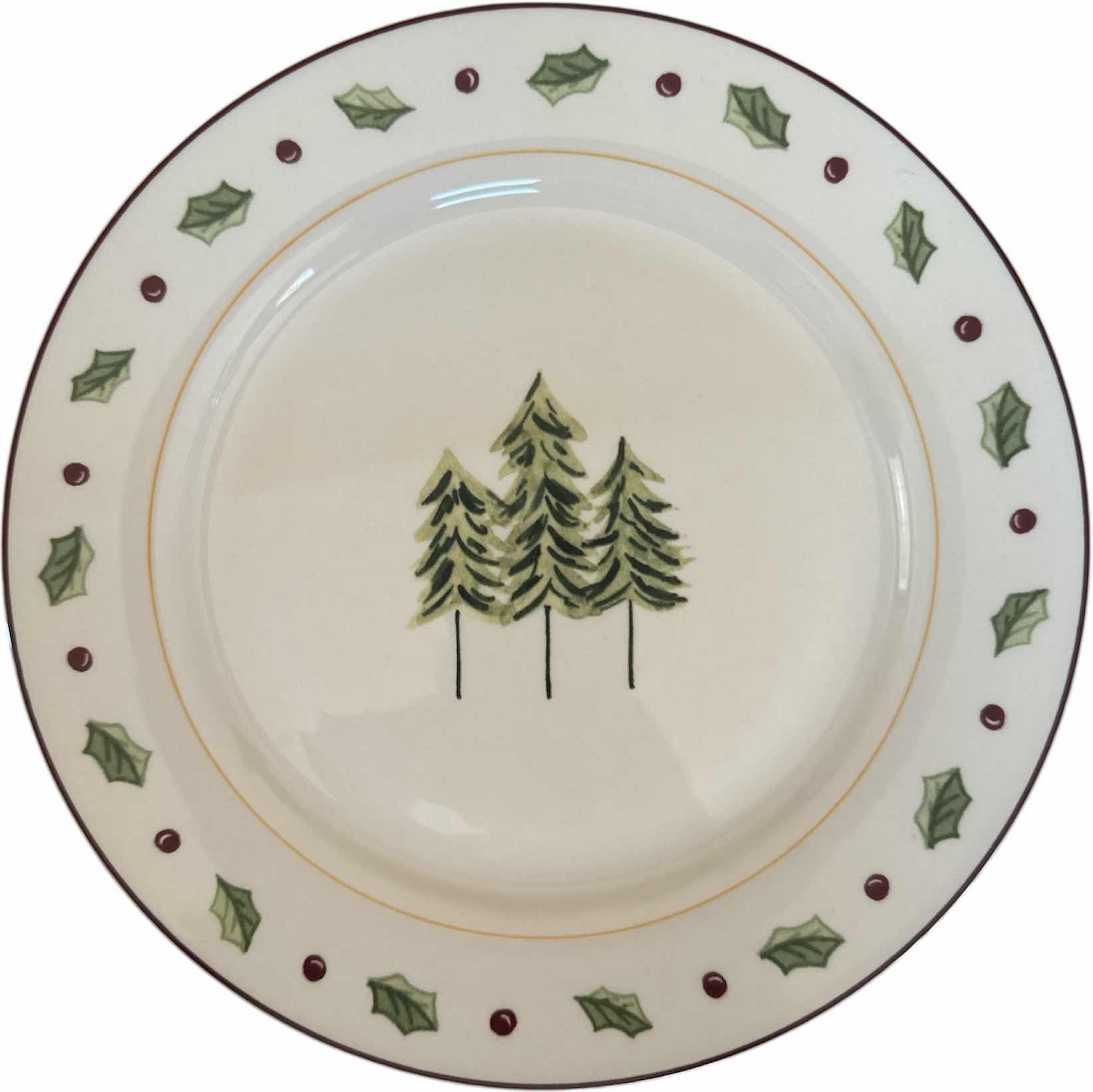 Photo 1 of 15- VINTAGE MERRY BRITE HOLIDAY CHRISTMAS DISHES, SERVING PLATTER, SALT AND PEPPER SHAKERS

PLATE
D10.5”