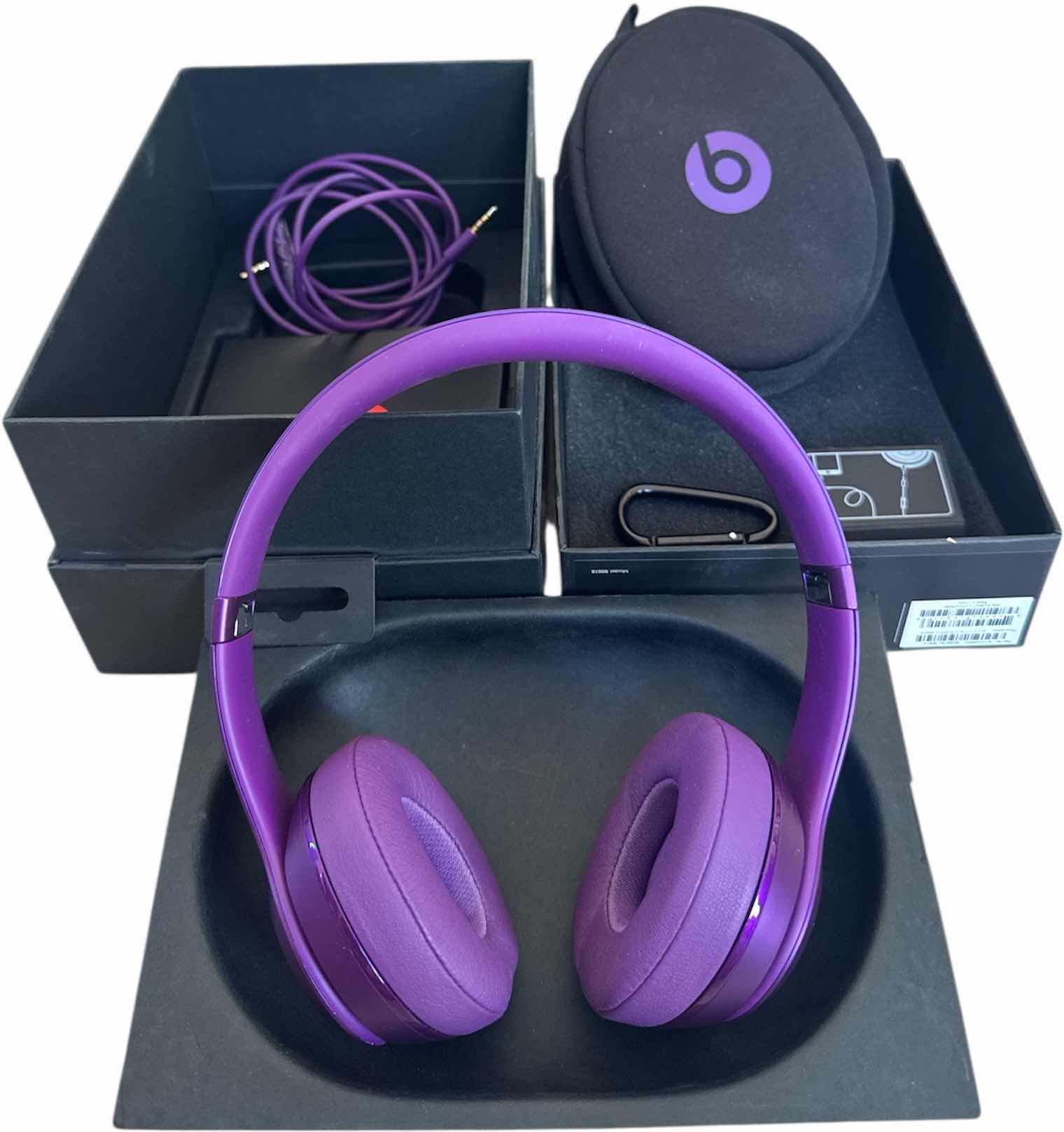 Photo 1 of PURPLE BEATS SOLO 2 WIRED OR WIRELESS HEADPHONES