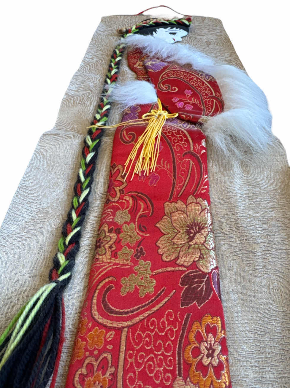 Photo 1 of VINTAGE HANGING JAPANESE  GEISHA, WALL TAPESTRY, HOME DECOR

H29”