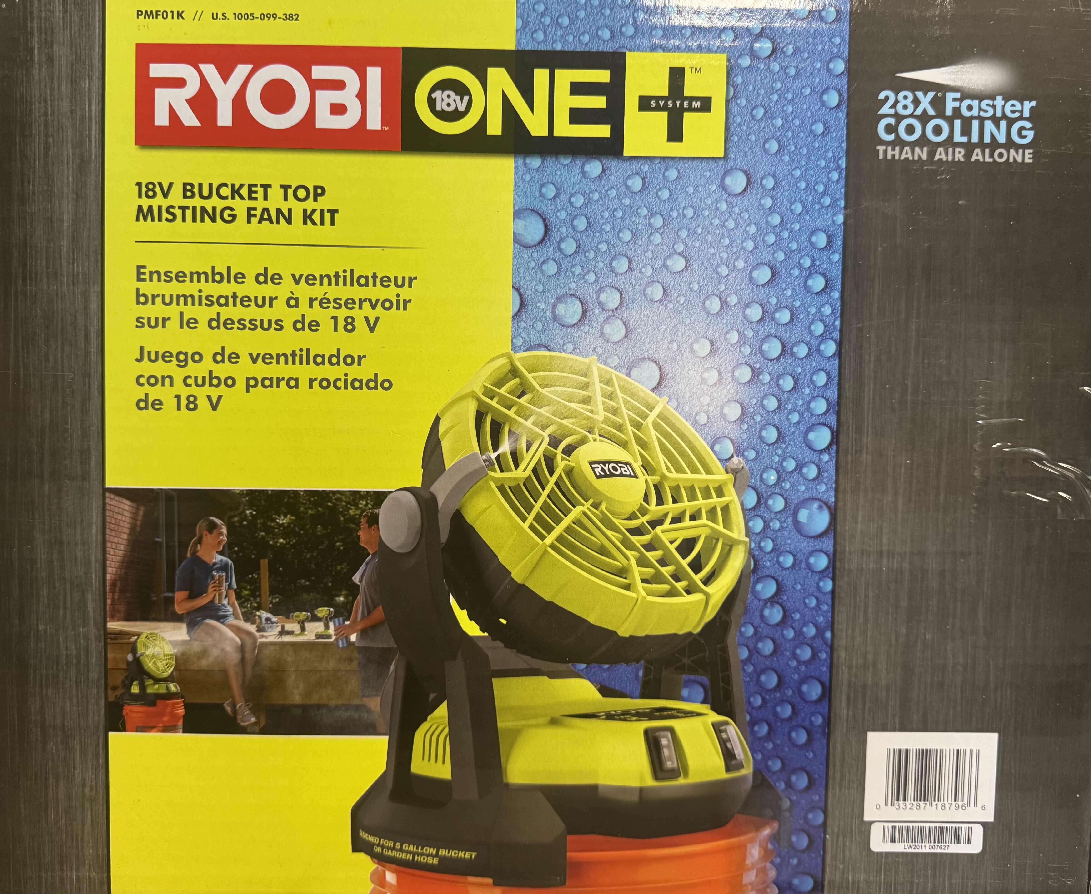Photo 1 of RYOBI ONE 18V BUCKET TOP MISTING FAN KIT