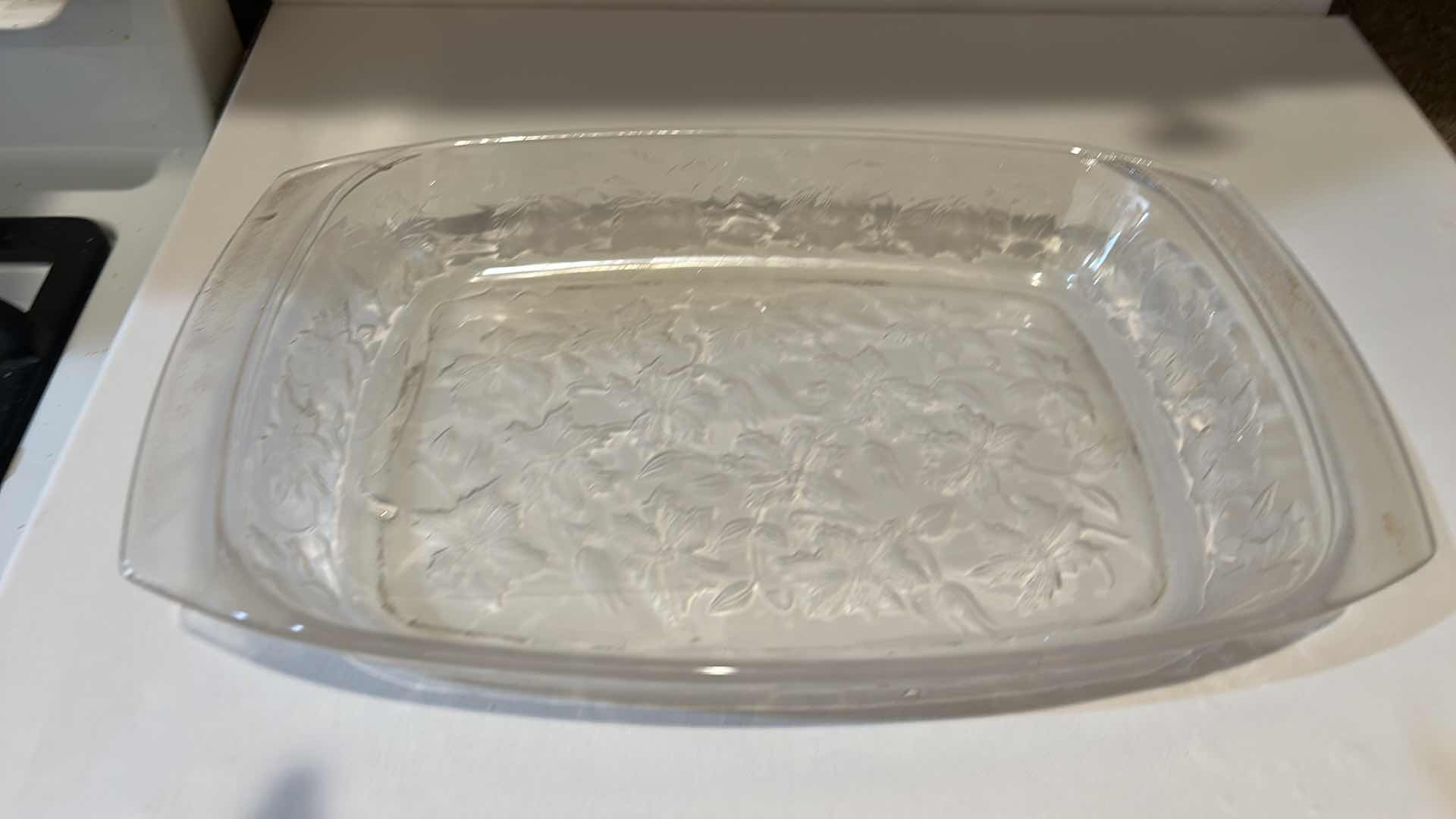 Photo 1 of 3 PC GLASS SERVING BOWLS LARGEST (17 1/2” x H12”)