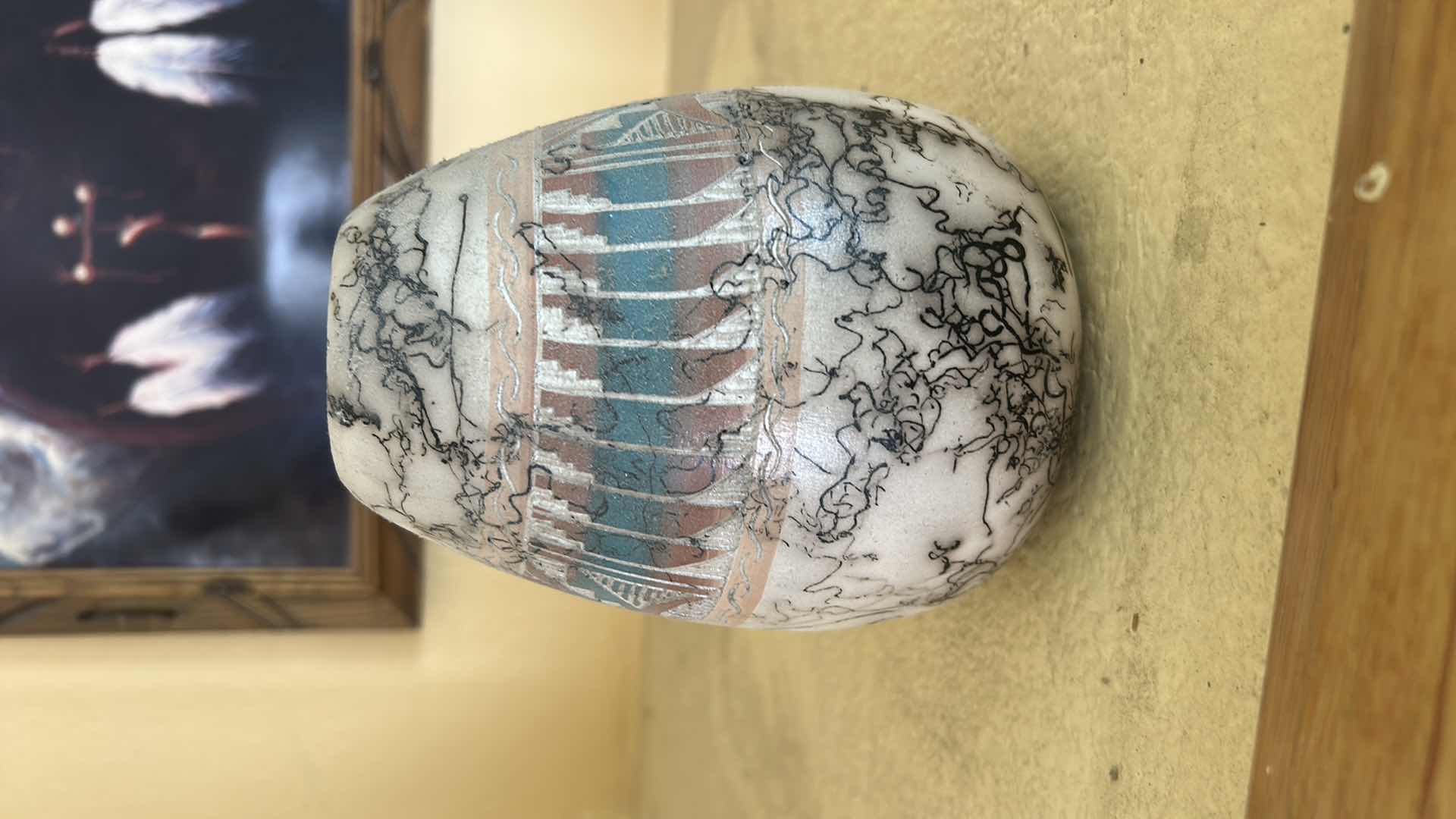 Photo 1 of SIGNED NAVAJO HORSEHAIR ART H6”
