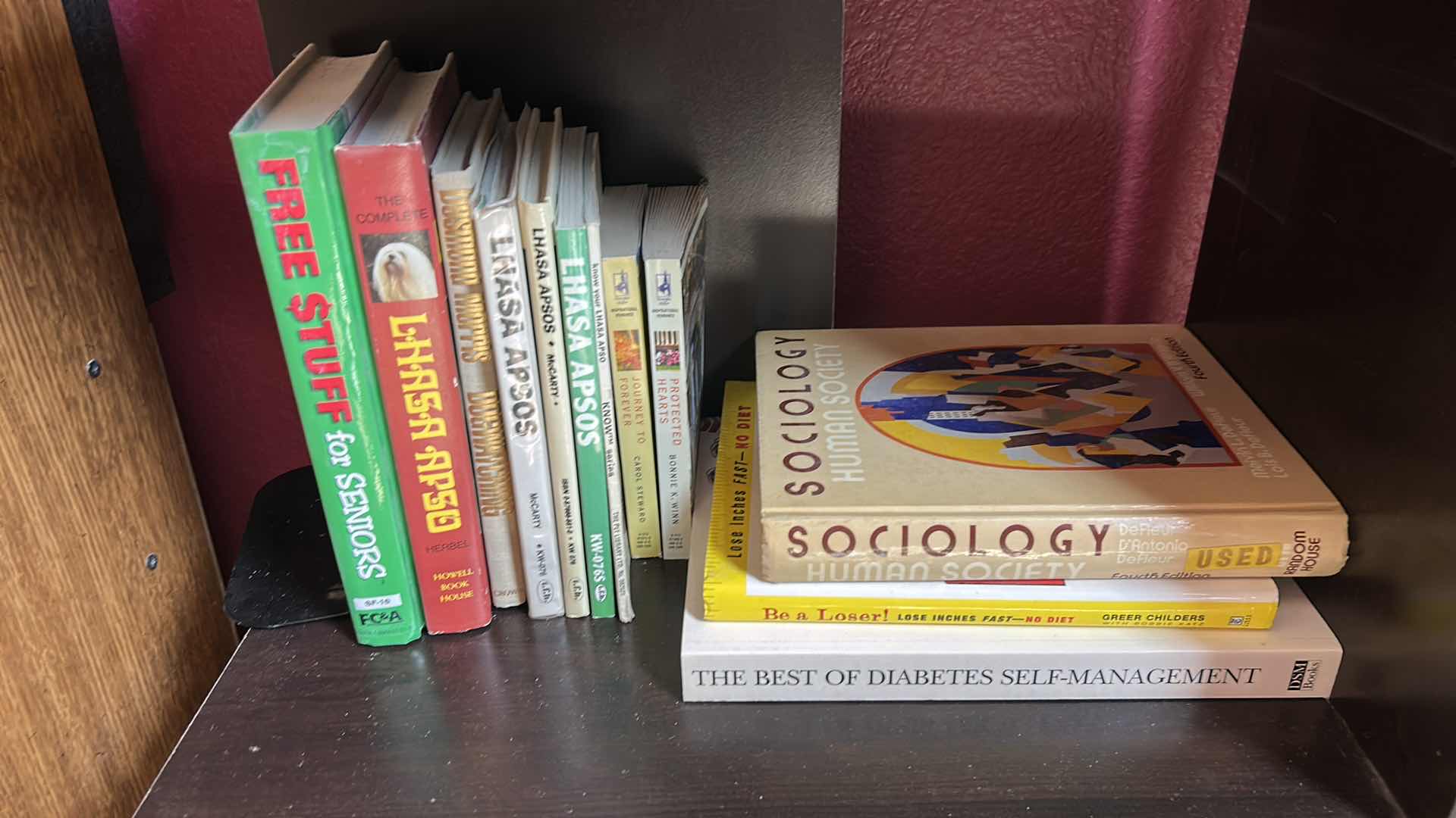 Photo 1 of BOOK SHELF UNIT WITH BOOKS 20 1/4” x  H58 1/2”