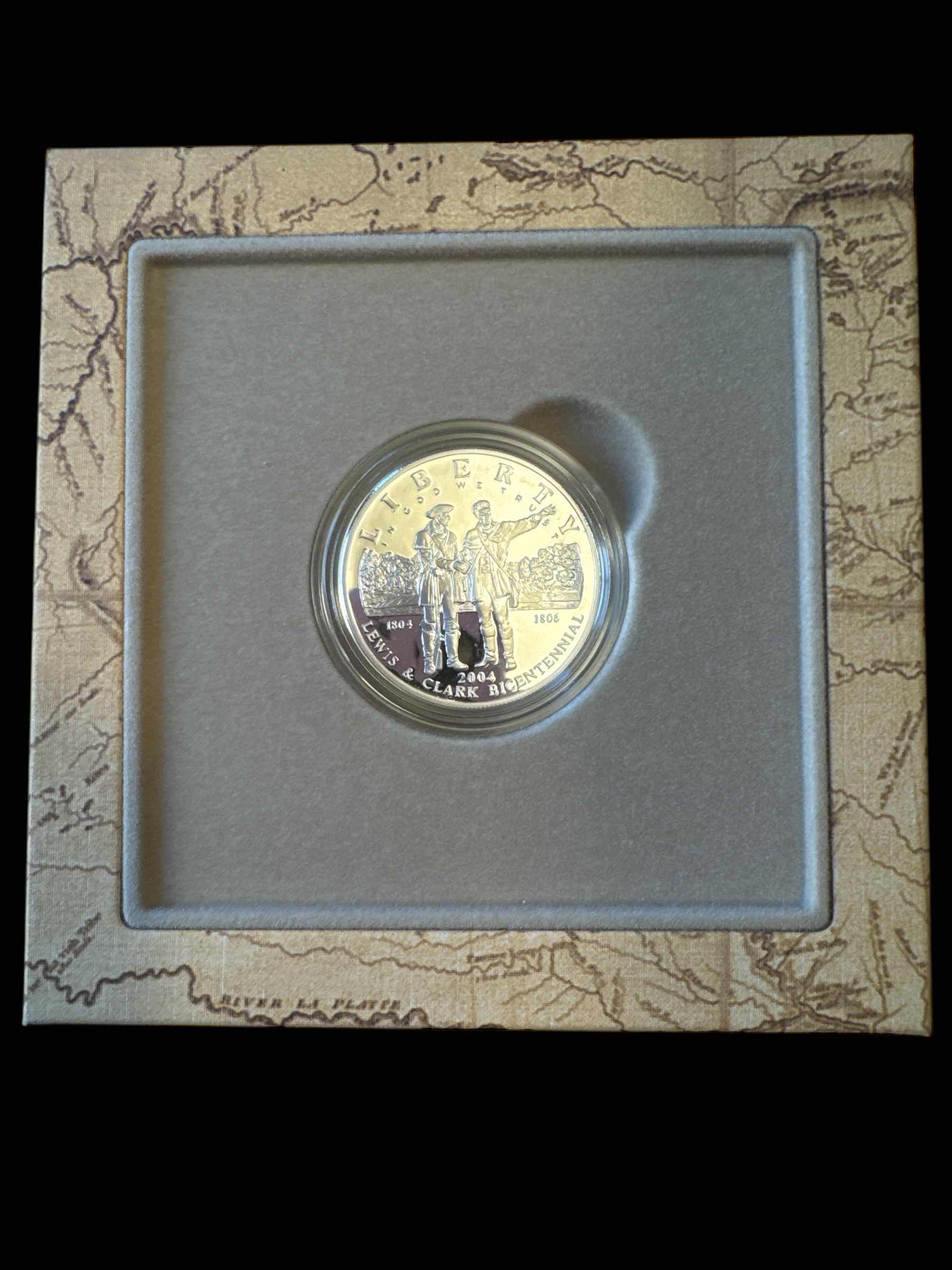 Photo 1 of UNITED STATES MINT LEWIS ANF CLARK COIN AND POUCH SET