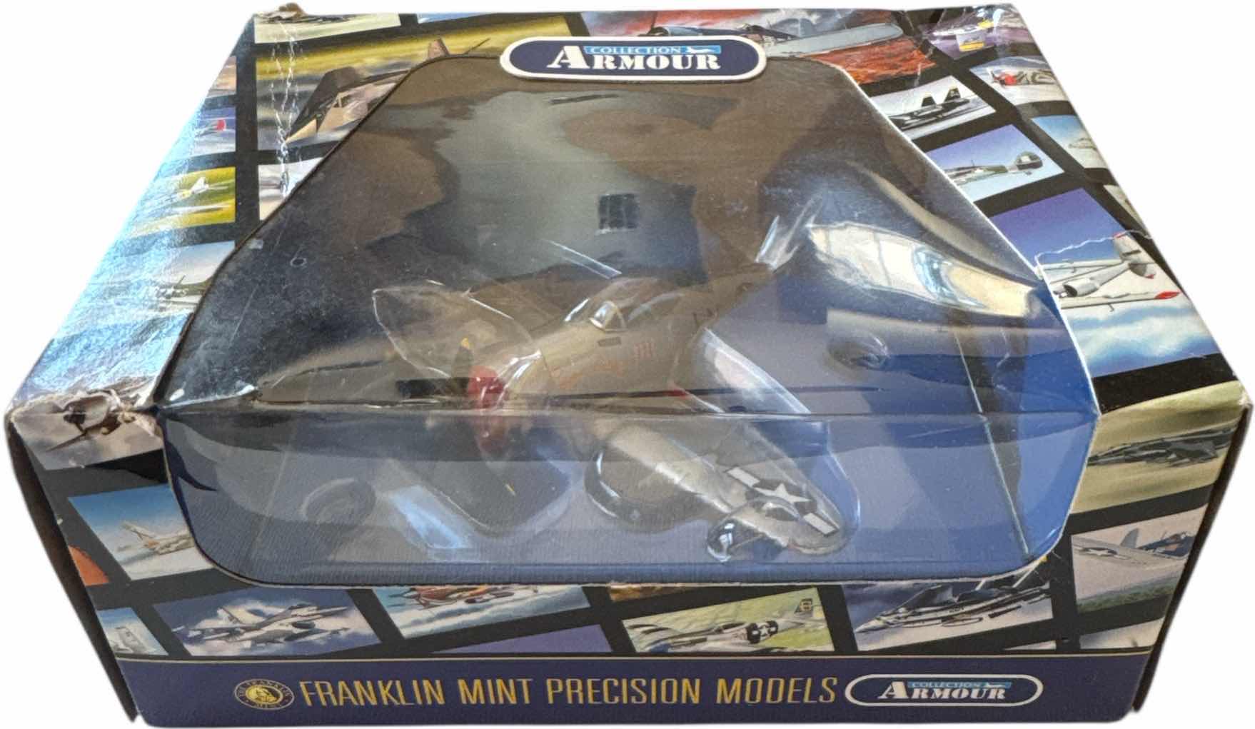 Photo 1 of VINTAGE ARMOUR COLLECTION, FRANKLIN MINT PRECISION MODELS, P47 THUNDERBOLT AIRCRAFT
BOX SIZE
6.5” X 3” X H5”