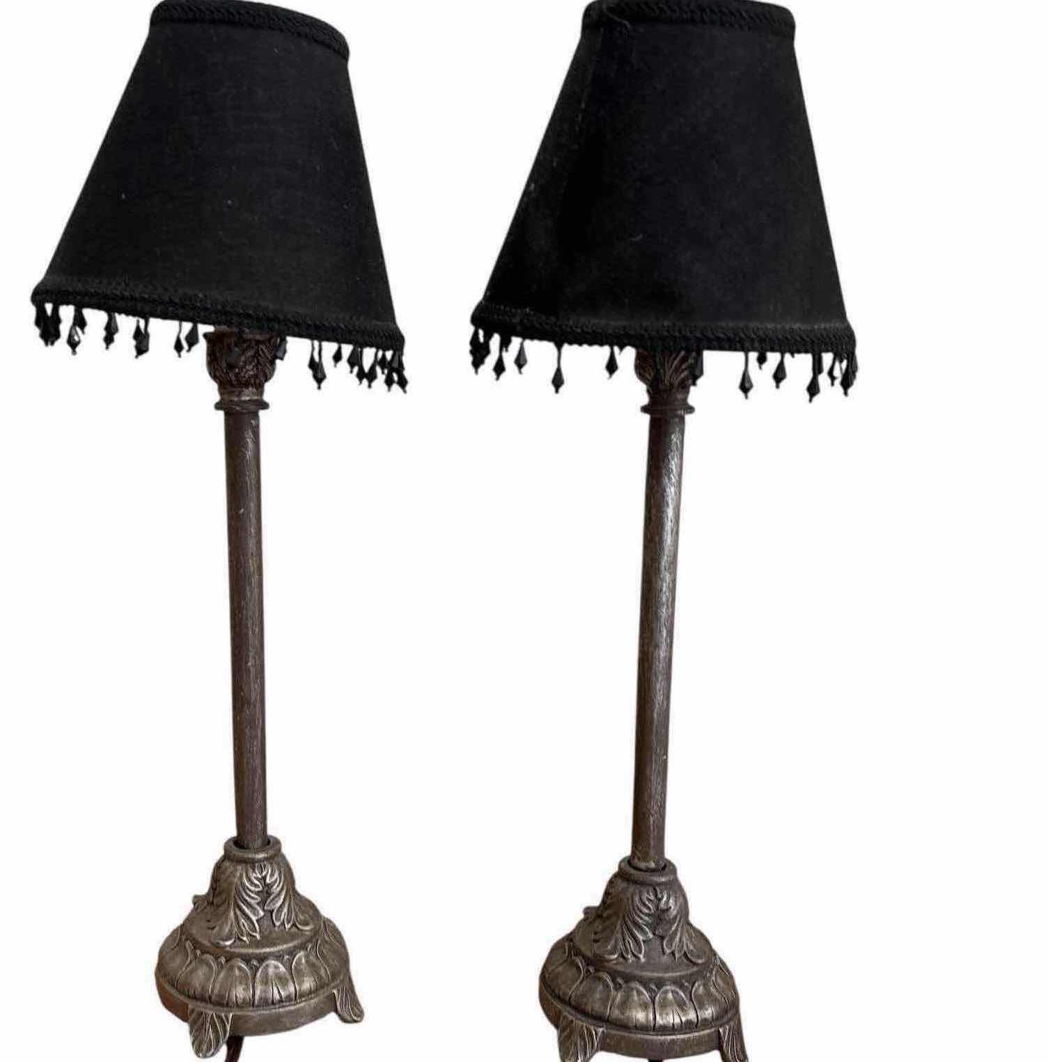 Photo 1 of SMALL BEDSIDE LAMPS USES CANDELABRA BULBS 17”
