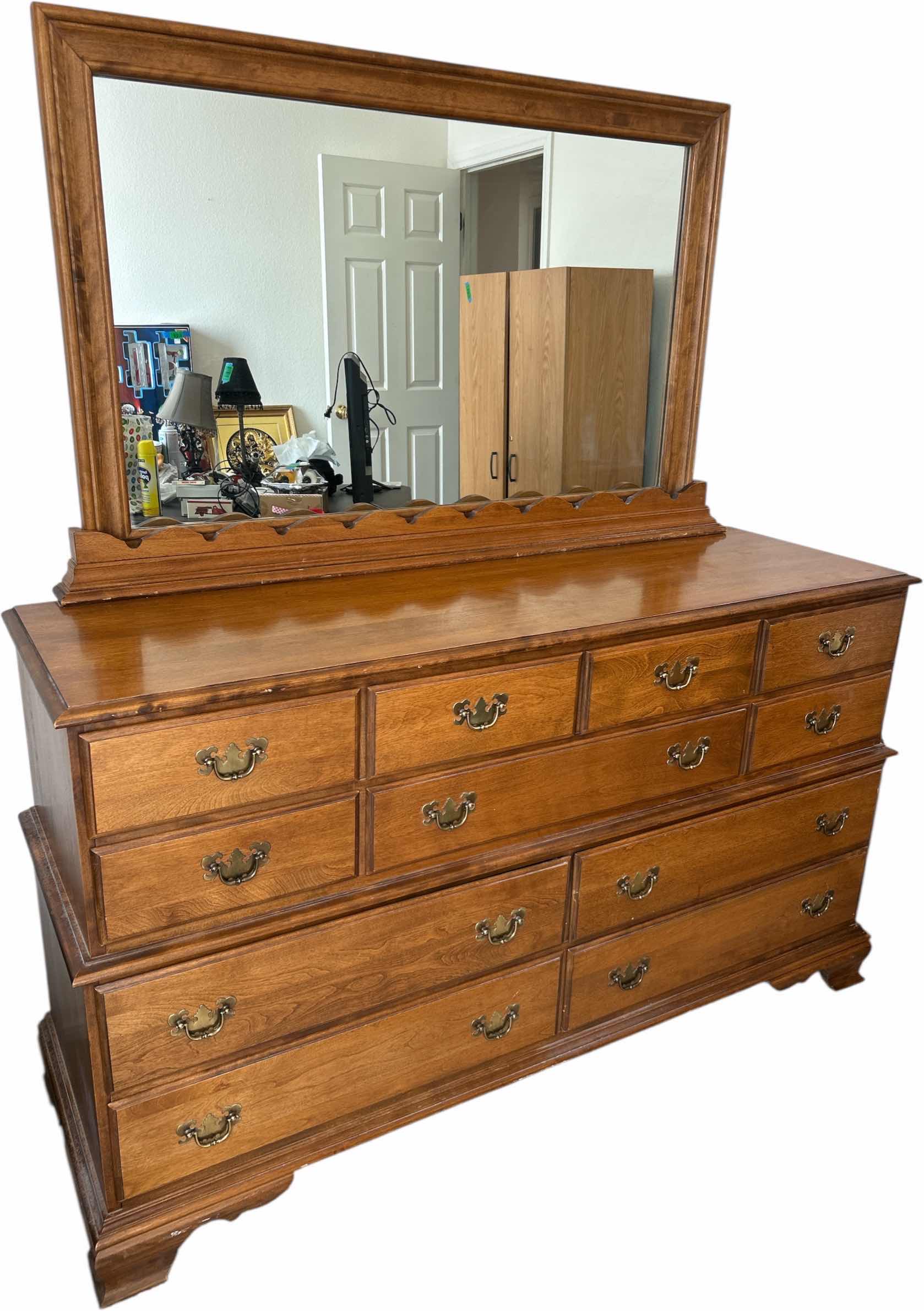 Photo 1 of VINTAGE SOLID BIRCH DRESSER AND MIRROR