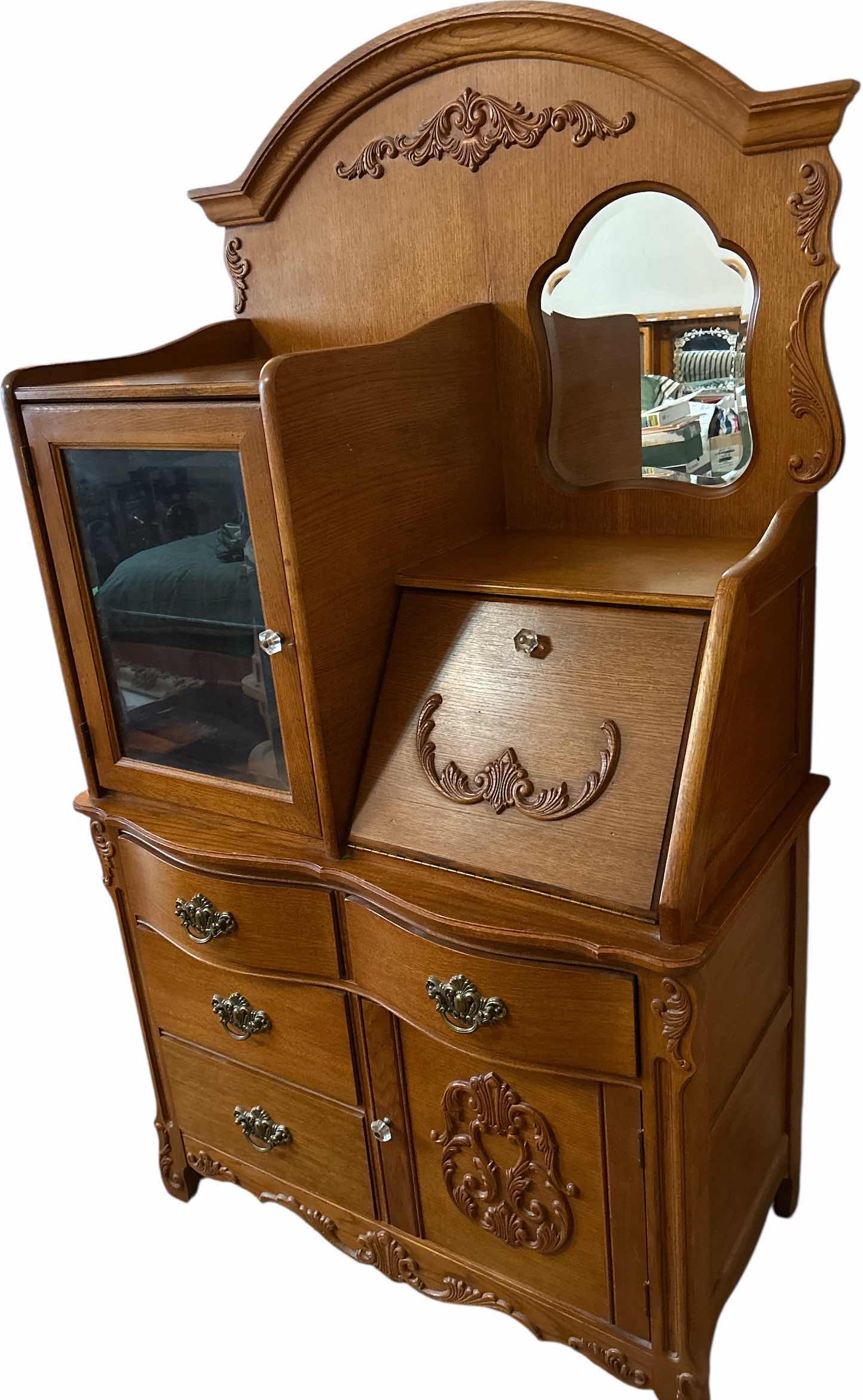 Photo 1 of STANLEY FURNITURE VINTAGE SECRETARY DESK AND HUTCH 38“ x 20“ x H70“