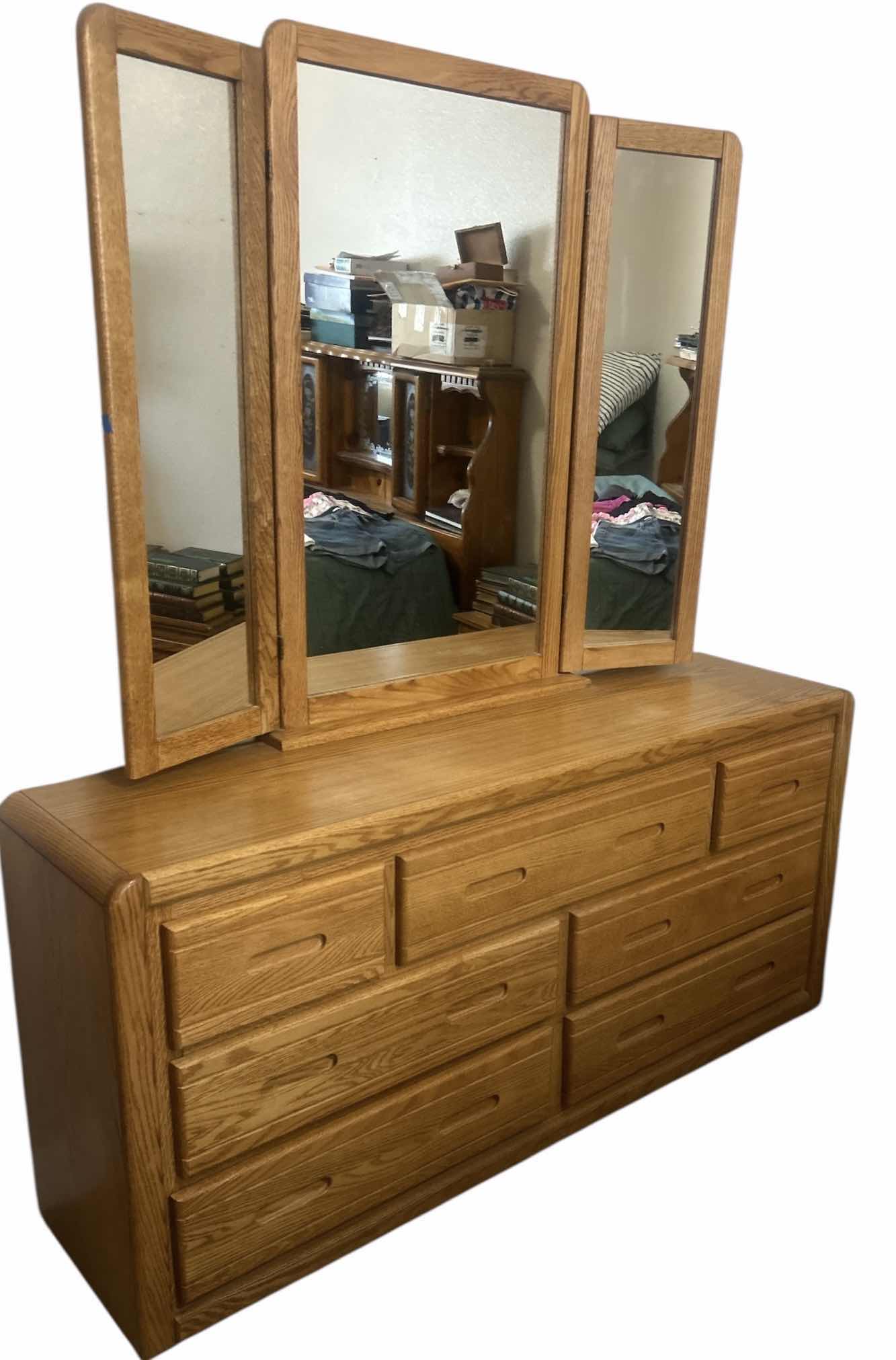 Photo 1 of VINTAGE DRESSER 65“ x 17“ x H 30 AND MIRROR