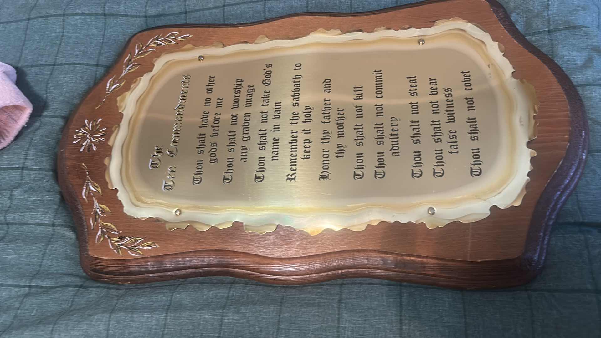 Photo 1 of WALL DECOR- 10 COMMANDMENTS H18.5” , CRUCIFIX, MIRROR