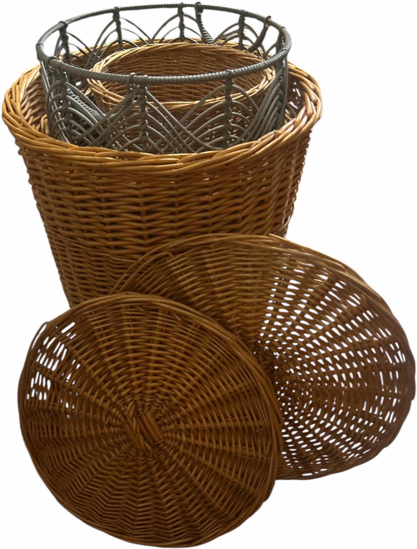 Photo 1 of WICKER LAUNDRY BASKET ASSORTMENT