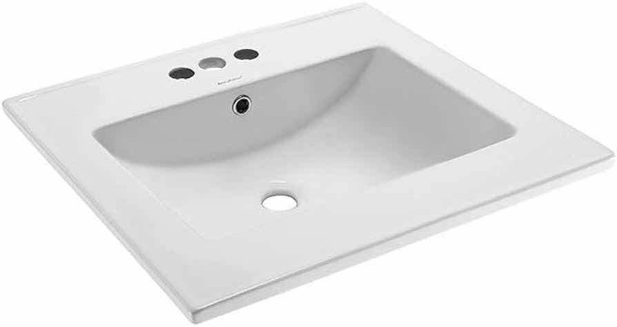 Photo 1 of NEW SWISS MADISON 24” GLOSSY WHITE VANITY TOP BATHROOM SINK W WIDESPREAD FAUCET HOLES MODEL SM-VT324-3