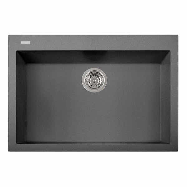 Photo 1 of NEW PLADOS LATOSCANA ONE SERIES 30" GRANITE FINISH TITANIUM ULTRA METAL DROP IN SINGLE BOWL KITCHEN SINK MODEL ON7610-42