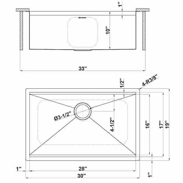 Photo 3 of NEW GLACIER BAY 30" STAINLESS STEEL 18 GAUGE UNDERMOUNT SINGLE BOWL KITCHEN WORKSTATION SINK W ACCESSORIES MODEL 1004099116