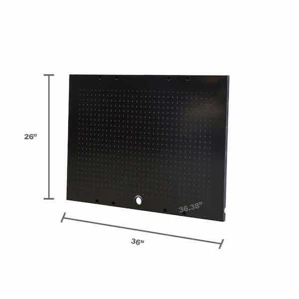 Photo 2 of NEW HUSKY BLACK STEEL PEG BOARD 2PK  36” X 1” H26”