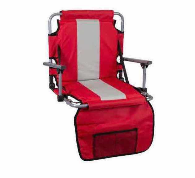 Photo 1 of NEW STANPORT RED/TAN STADIUM CHAIR 21" X 17.5" H17.5"