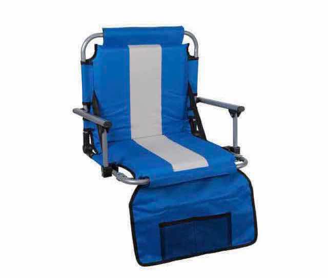 Photo 1 of NEW STANPORT BLUE/TAN STADIUM CHAIR 21" X 17.5" H17.5"