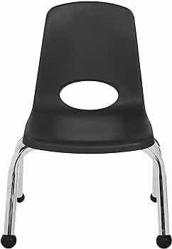 Photo 3 of NEW FACTORY DIRECT PARTNERS MINI BLACK STACKABLE PLASTIC CHAIRS 6PK MODEL 10360-BL