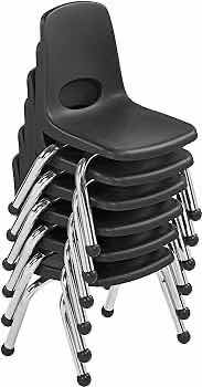 Photo 2 of NEW FACTORY DIRECT PARTNERS MINI BLACK STACKABLE PLASTIC CHAIRS 6PK MODEL 10360-BL