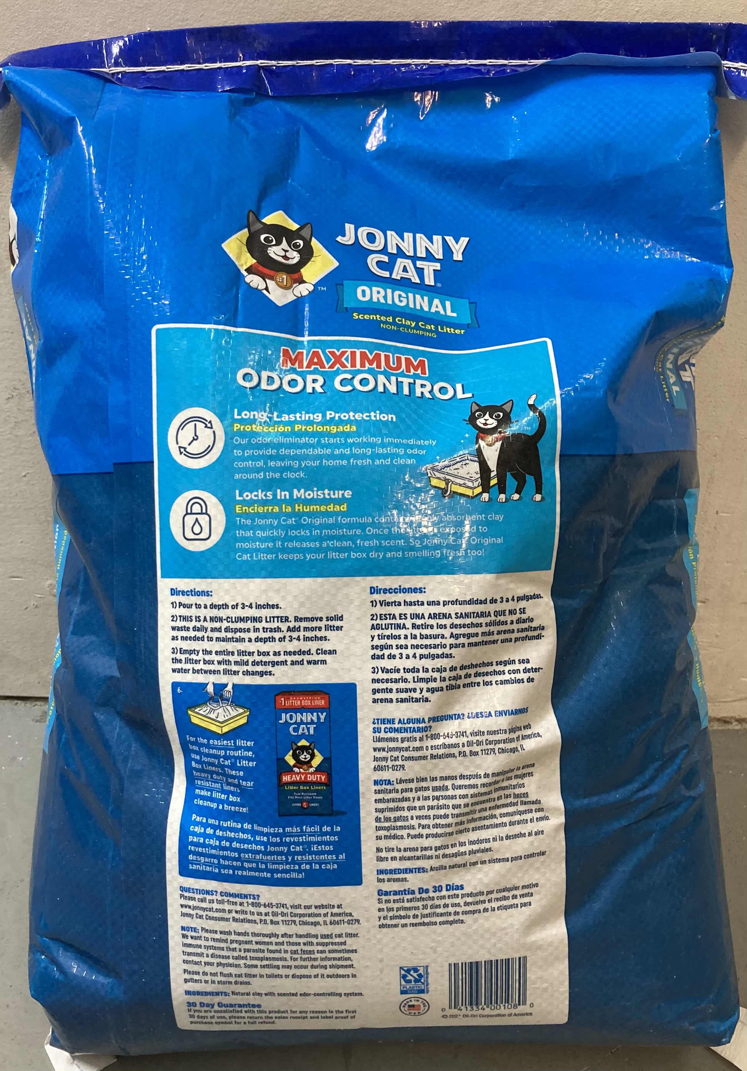 Photo 3 of NEW JONNY CAT ORIGINAL SCENTED CLAY CAT LITTER BAG 20LB