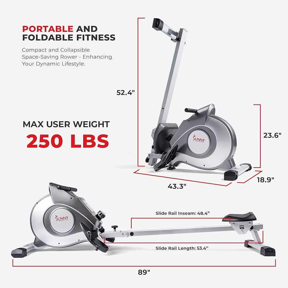 Photo 3 of NEW SUNNY HEALTH & FITNESS MAGNETIC ROWING MACHINE MODEL