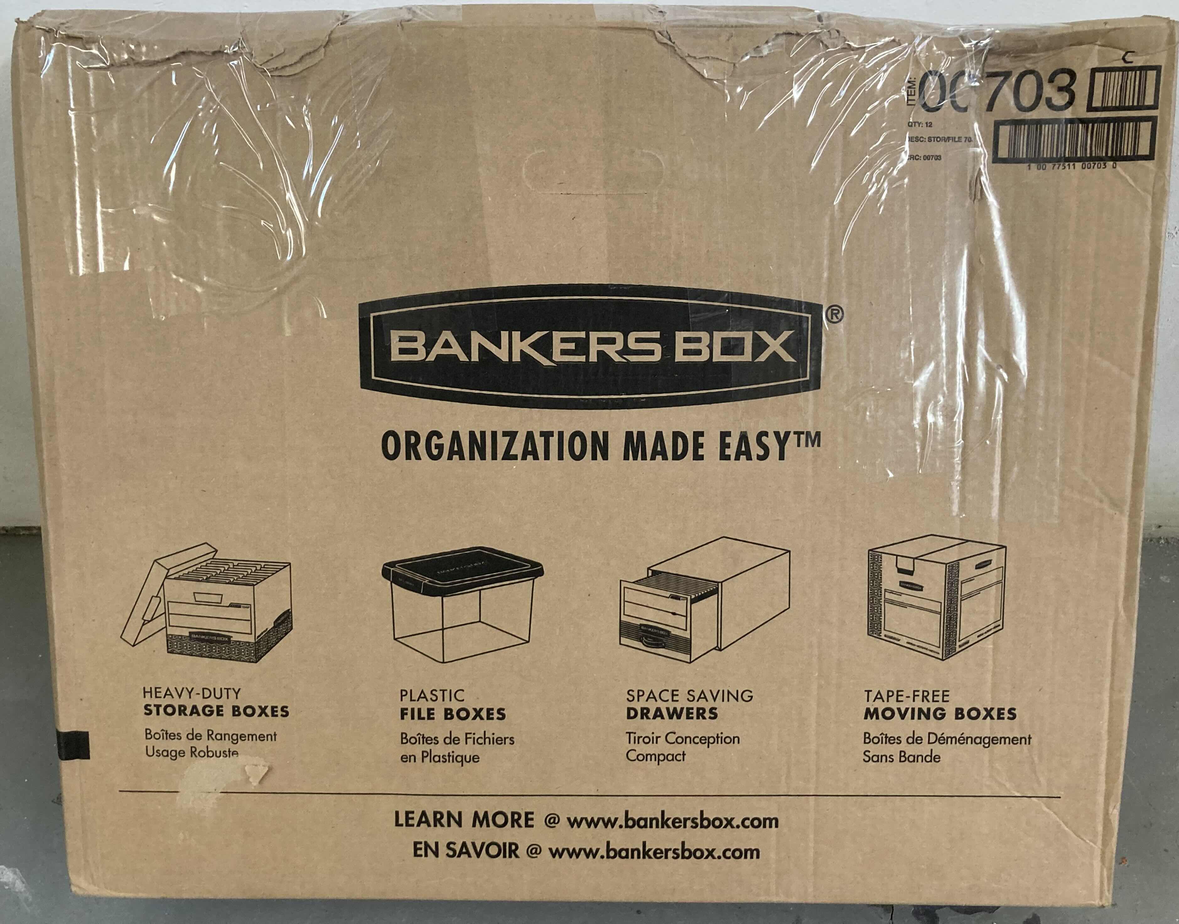 Photo 3 of NEW BANKERS BOX BASIC DUTY FILE STORAGE BOXES 12PK