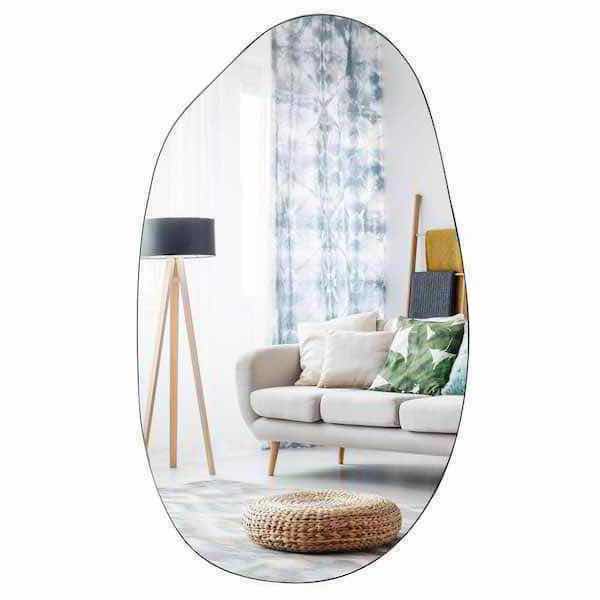 Photo 1 of NEW EDGEWOOD ASYMMETRICAL ACCENT OVAL FRAMELESS MIRROR 19.7” X 33.5”