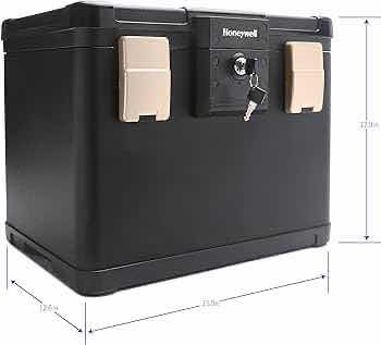 Photo 2 of NEW HONEYWELL FIREPROOF WATERPROOF LETTER SIZE FILE CHEST SAFE MODEL 1106