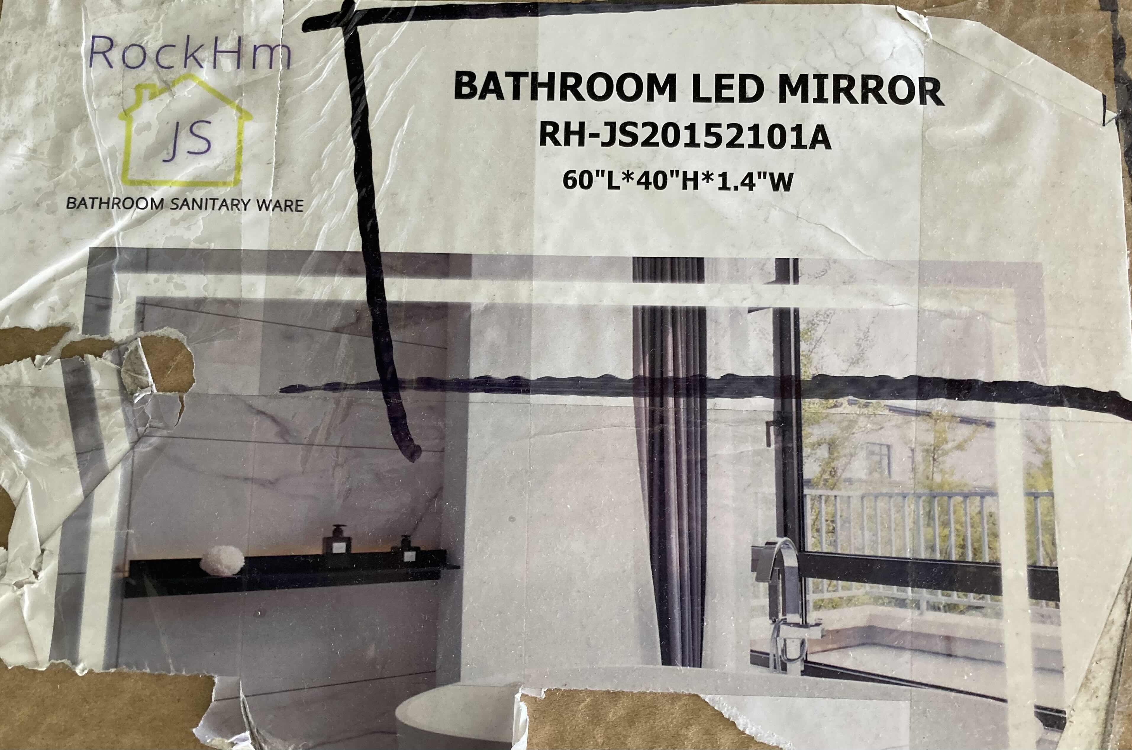 Photo 2 of NEW ROCK HM JS BATHROOM LED MIRROR MODEL RH-JS20152101A 60” X 1.40”  H40”