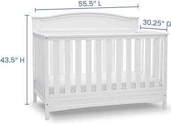 Photo 2 of NEW DELTA CHILDREN EMERY WHITE WOOD 4 IN 1 CONVERTIBLE BABY CRIB MODEL 7380-100