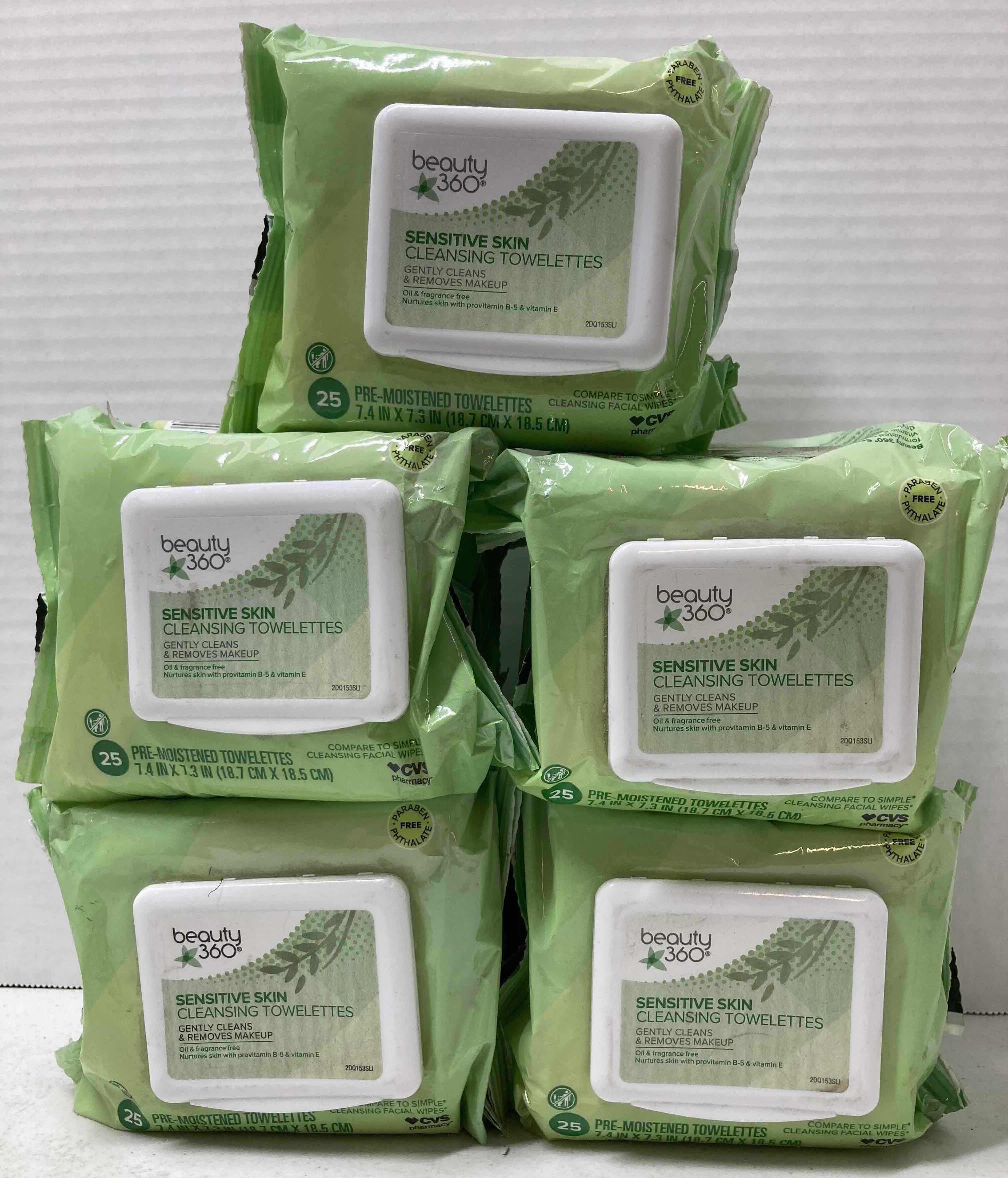 Photo 1 of NEW BEAUTY 360 SENSITIVE SKIN CLEANSING TOWELETTES 50PK (5)