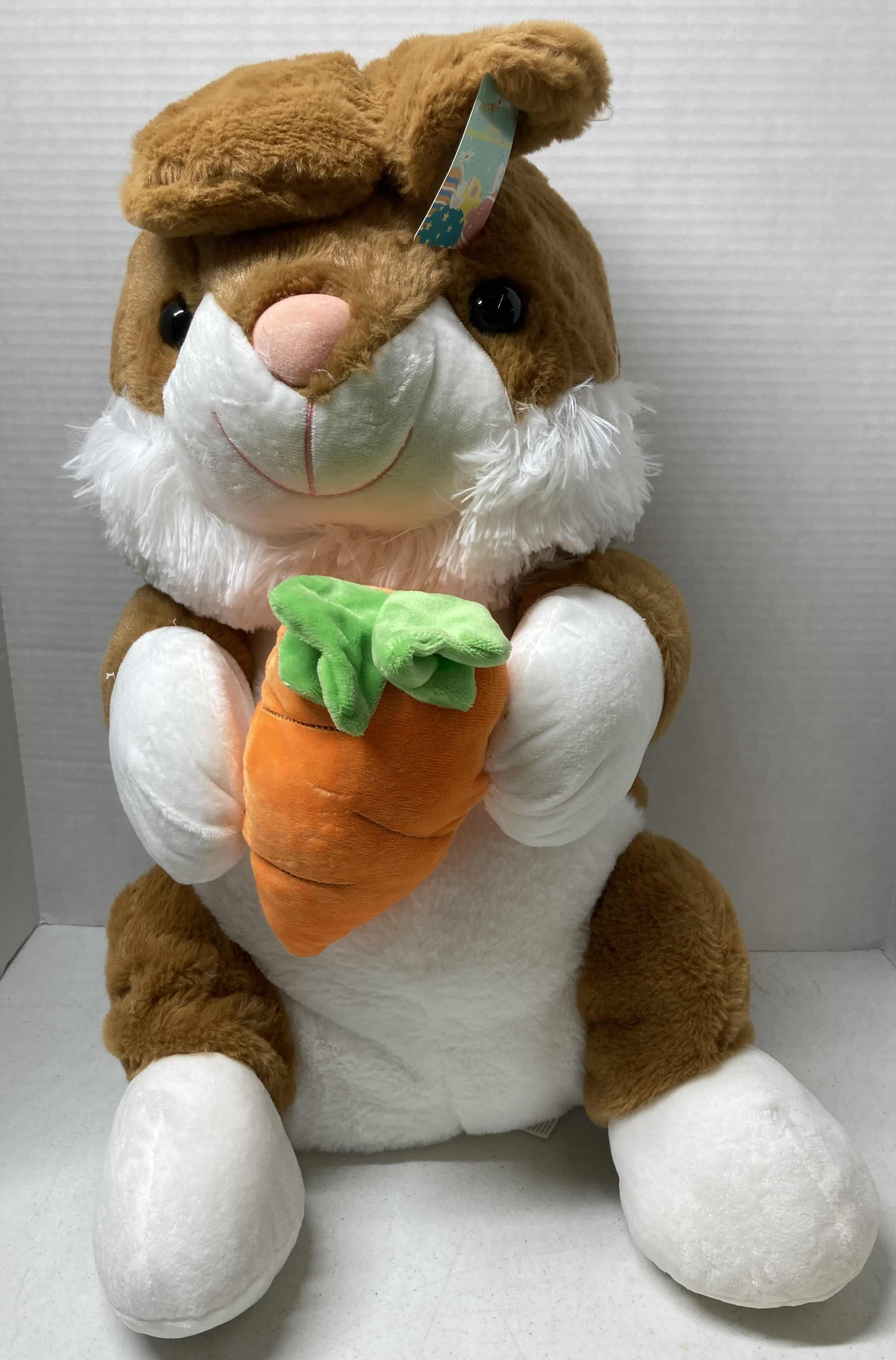 Photo 1 of NEW KAISYANG INTERNATIONAL 22” EASTER BROWN RABBIT W CARROT