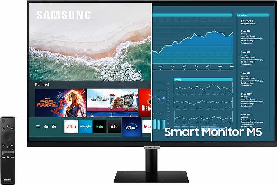 Photo 1 of NEW SAMSUNG 27” M5 SERIES SMART MONITOR STEAMING TV FHD MODEL S27AM500NN