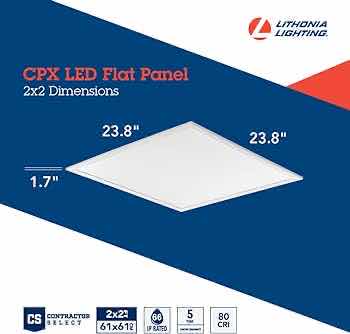 Photo 2 of LITHONIA LIGHTING CPX LOW PROFILE LED FLAT PANEL LIGHT 24” X 24”