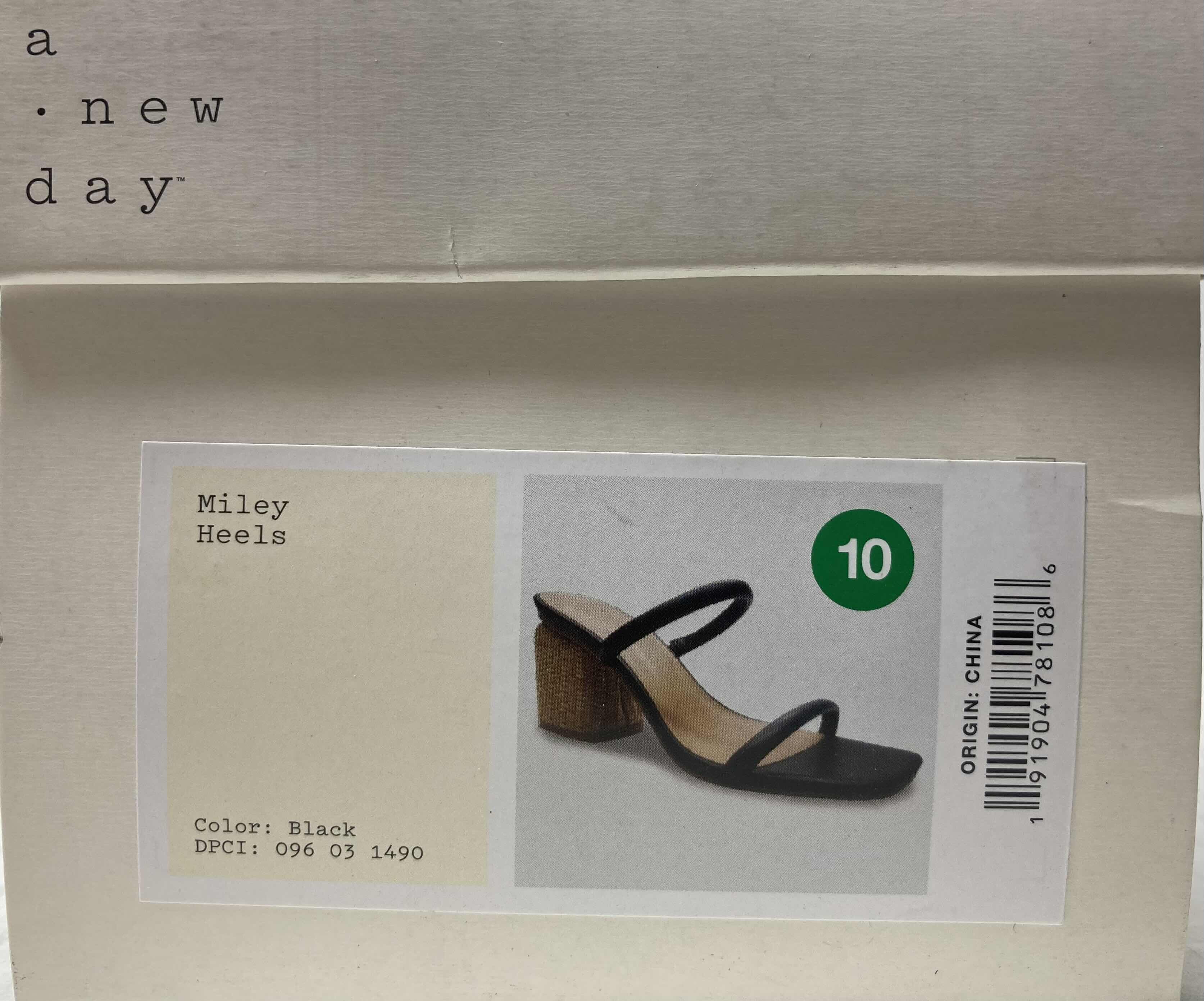 Photo 5 of NEW A NEW DAY MILEY BLACK OPEN TOE HEELS WOMENS SIZE 10