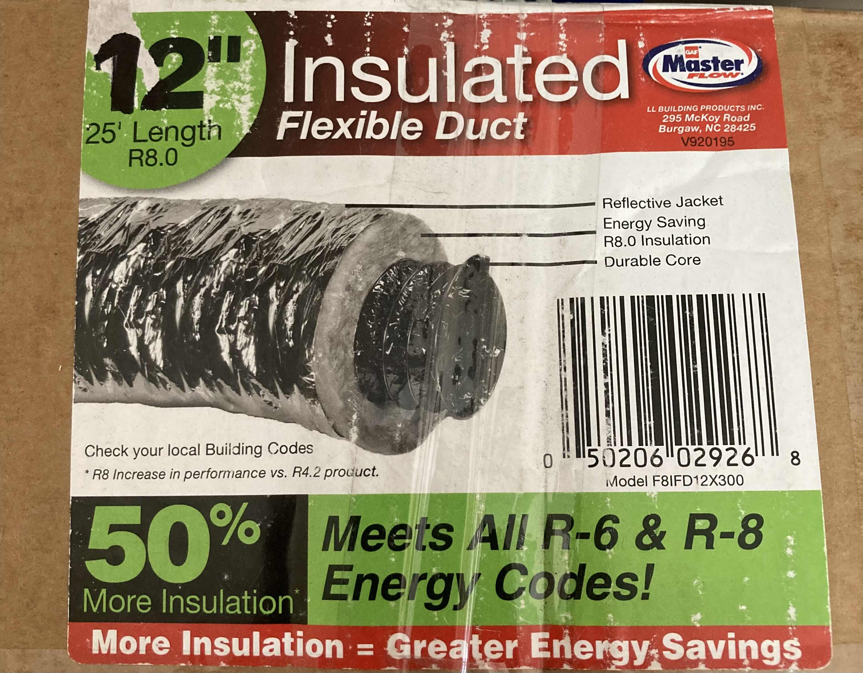 Photo 2 of NEW MASTER FLOW INSULATED FLEXIBLE DUCT 12" X 25’