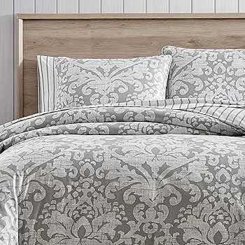 Photo 1 of $58.   NEW REVMAN STONE COTTAGE GREY KING COMFORTER SET-KING COMFORTER W 2 KING PILLOW SHAMS