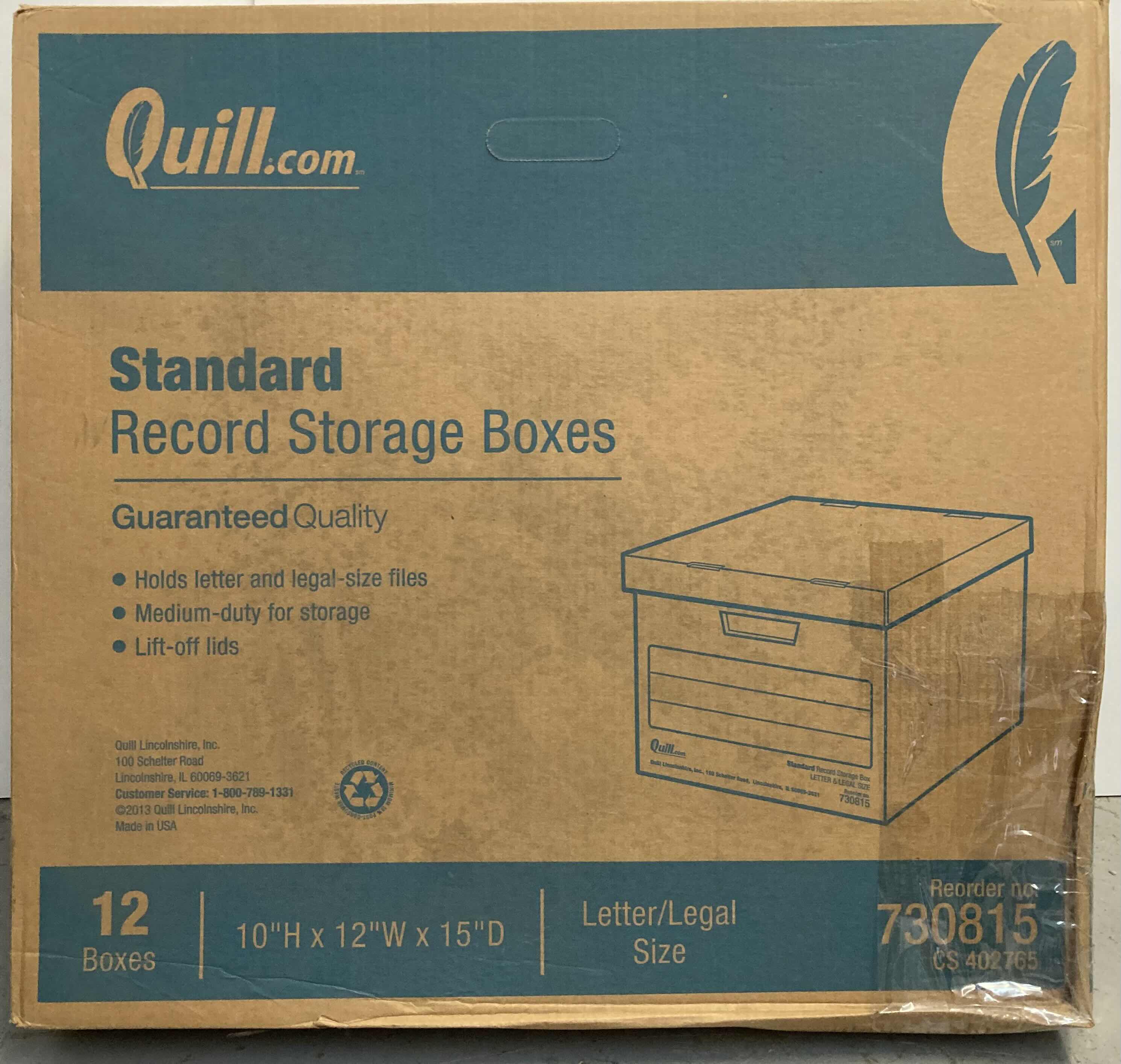 Photo 1 of QUILL STANDARD FILE STORAGE BOXES 12PACK