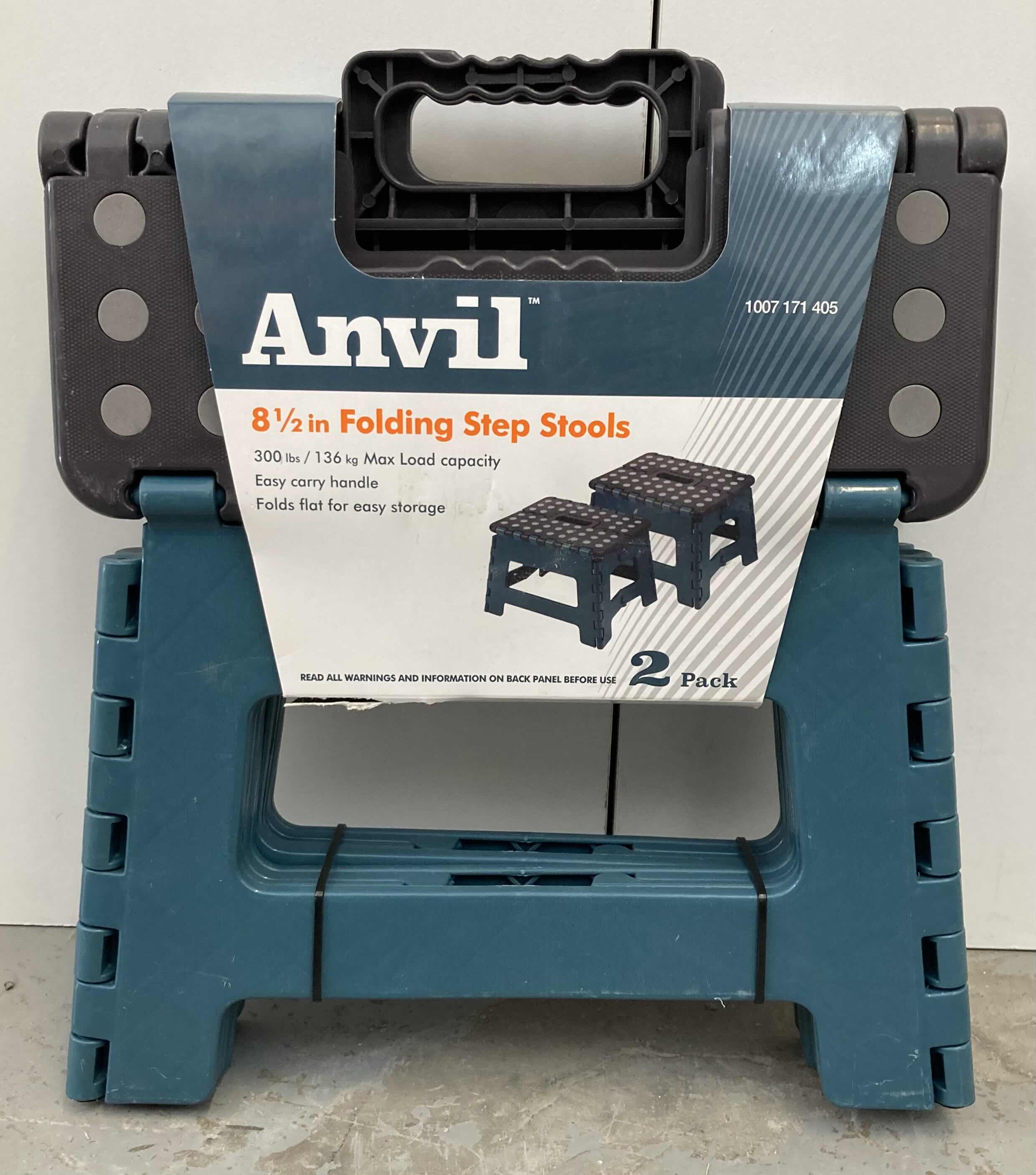 Photo 1 of ANVIL FOLDING STEPPING STOOL 2 PACK 8.5”