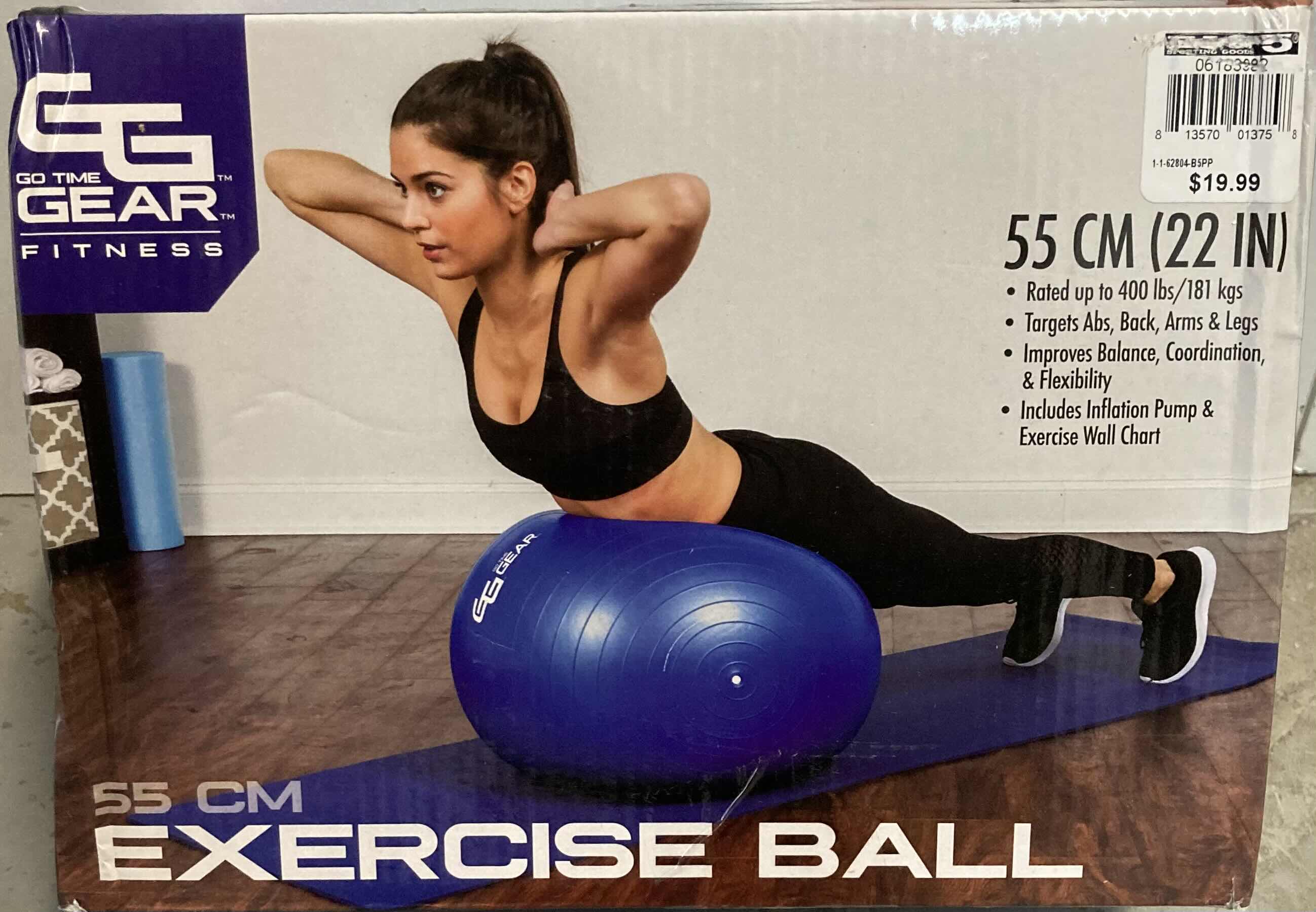 Photo 2 of GO TIME GEAR FITNESS EXERCISE BALL 22”